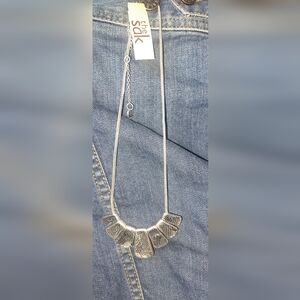 NWT The Sak: Silver Geometric Statement Necklace-Reversable-10"